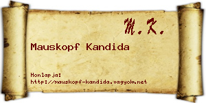 Mauskopf Kandida névjegykártya